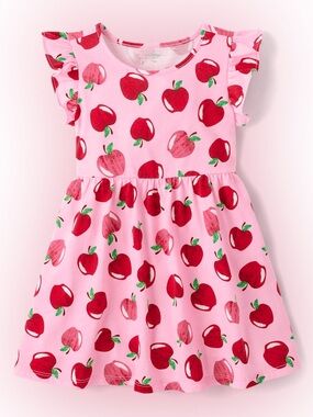 The Children’s Place Toddler Girls Apple Flutter Dress - Pink 5T